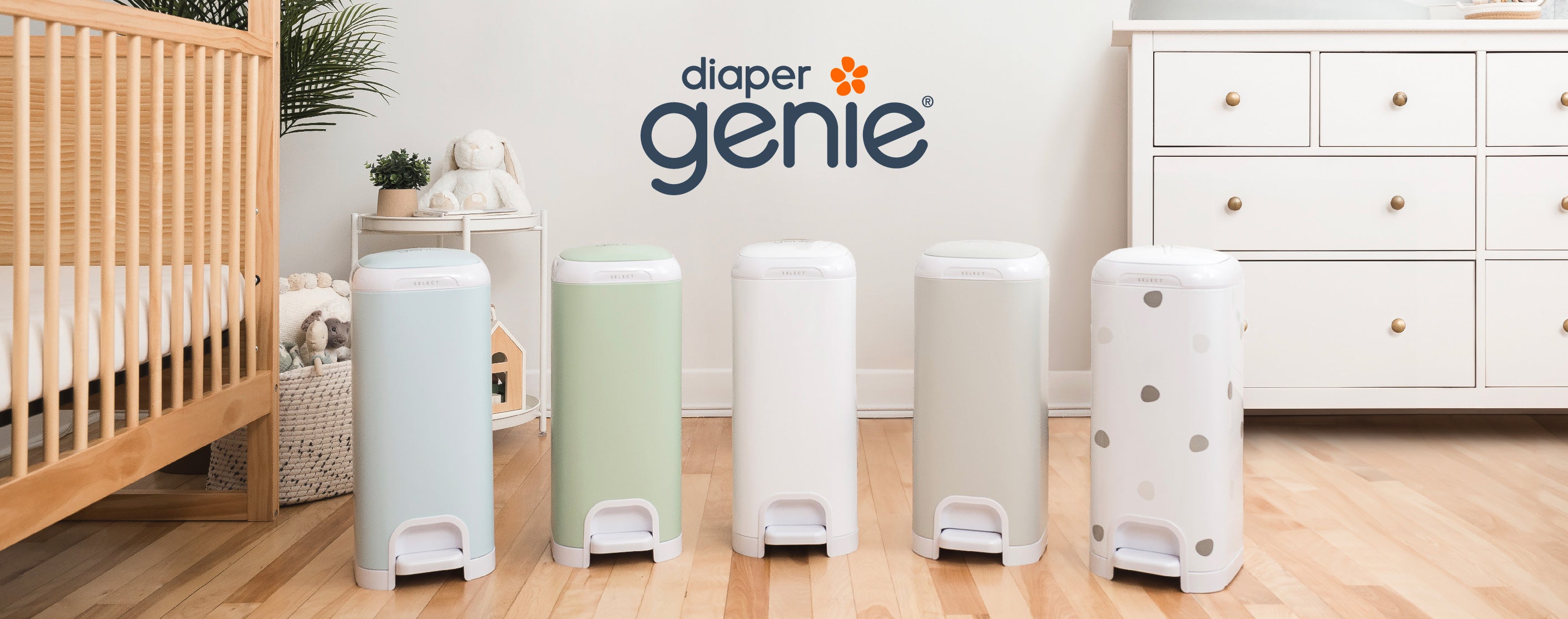 New Diaper Genie® Select A Sleek & Modern Diaper Pail Angelcare Group